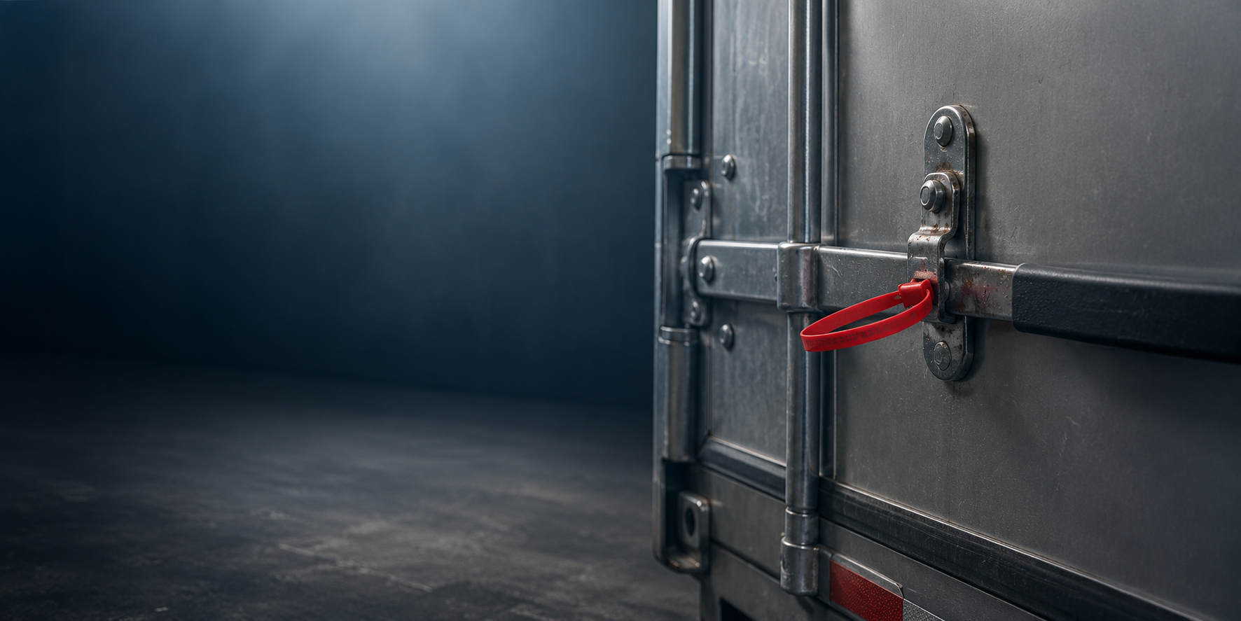 Puerta de furgón con Truck Seal Pro aplicado
